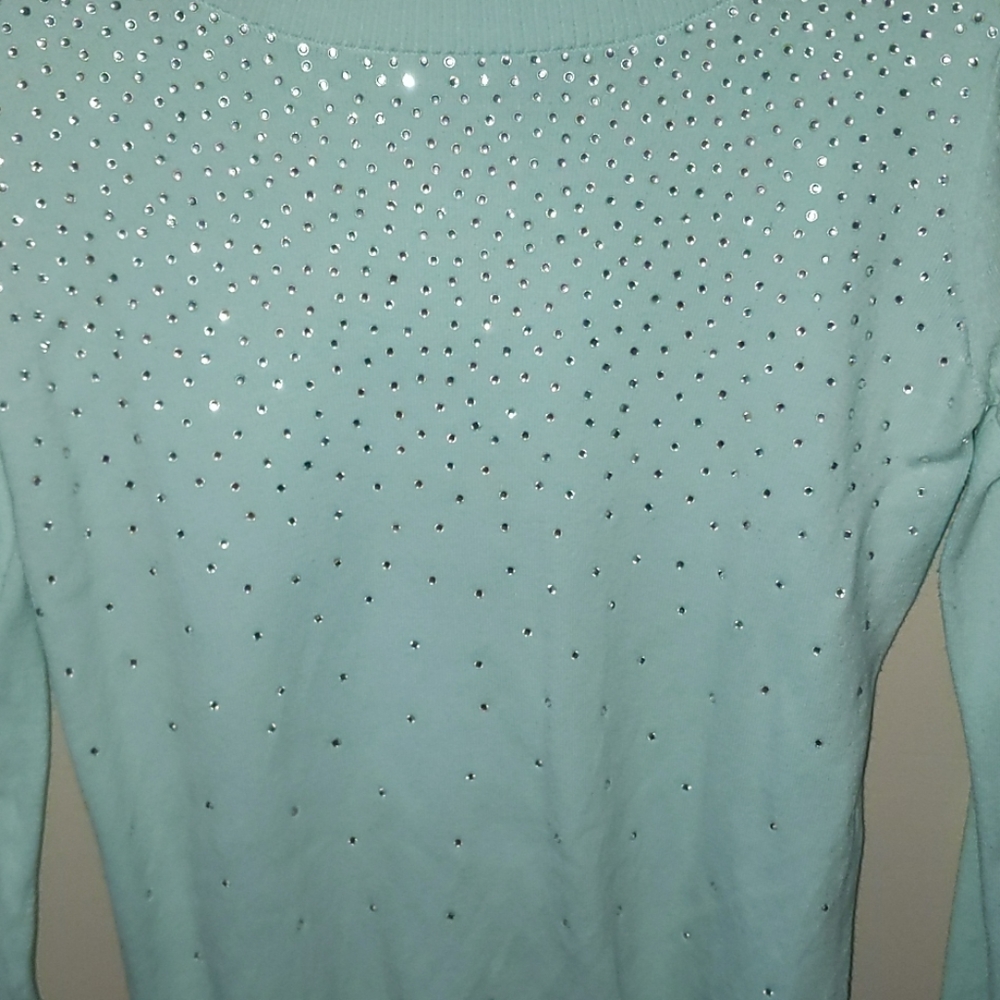 Express Sparkle Rhinestone Crewneck Sweater - Picture 3 of 6